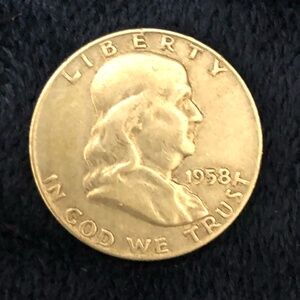 1958-D Franklin 50 cent coin